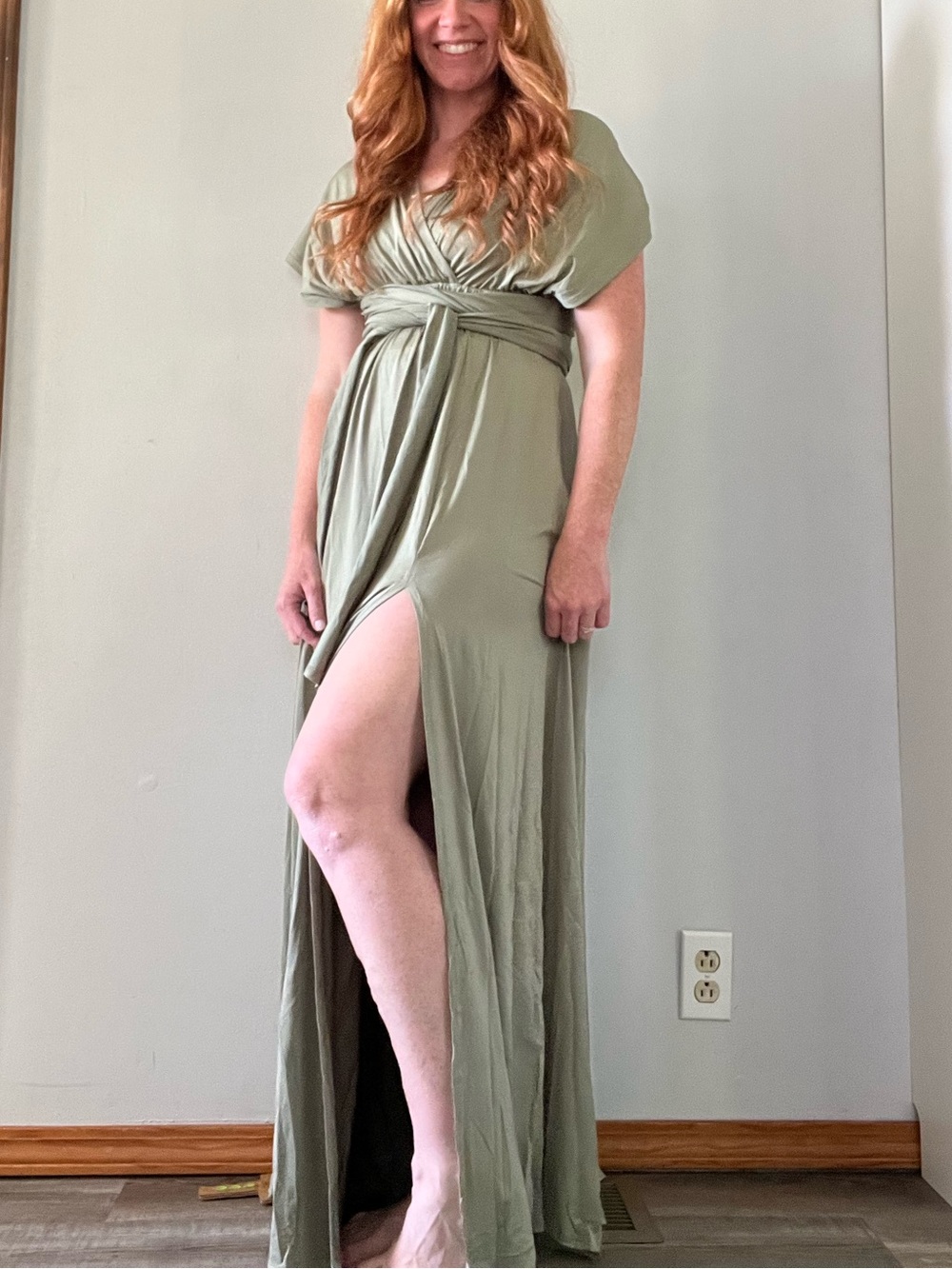 Dress Day | Elegant Infinity Multi-way Maxi Dress Sage Green